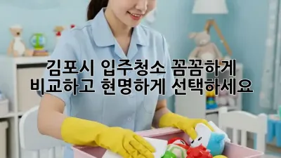 김포시 입주청소, 꼼꼼하게 비교하고 현명하게 선택하세요!